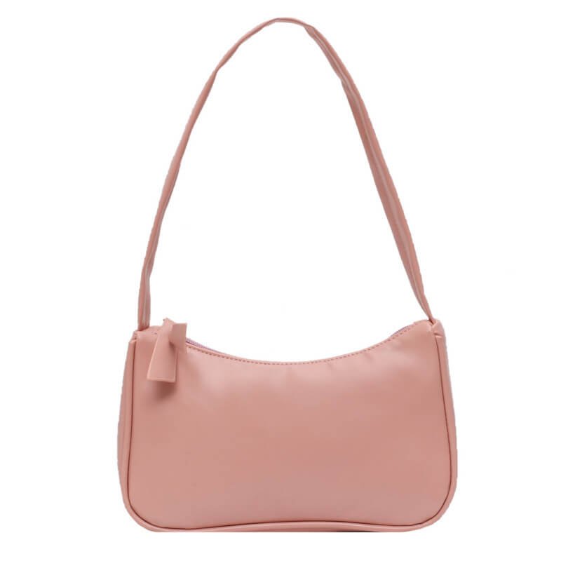 Handtasje Dames | Retro Baguette | Kunstleer Rits Pastel-Boutique Moda