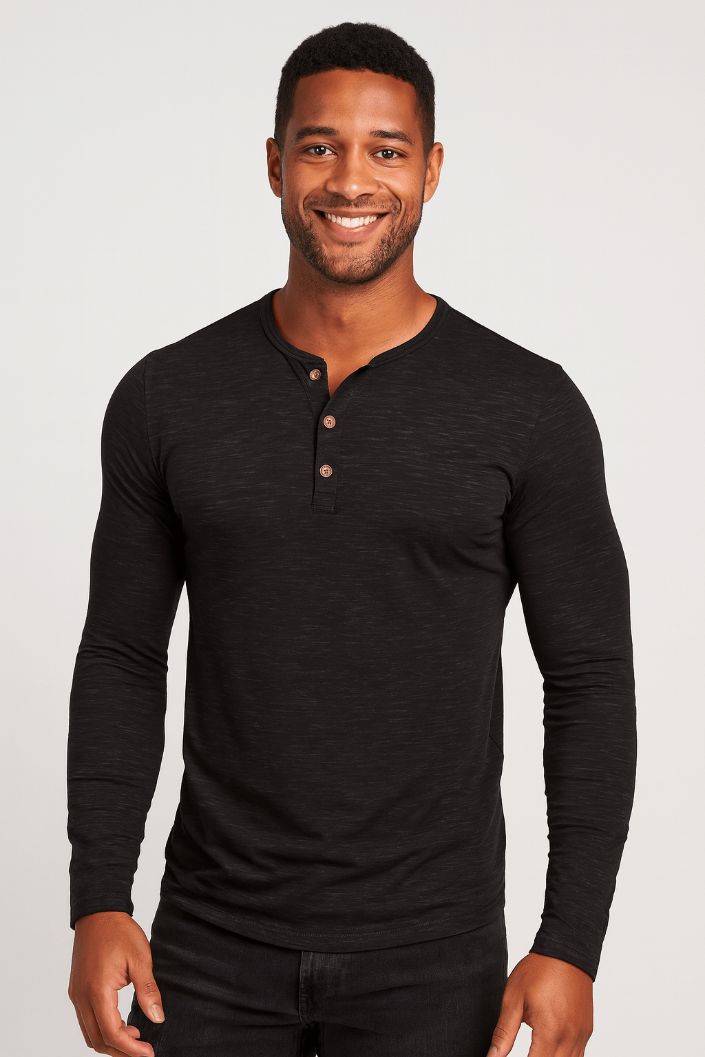Henley-shirt - Casual T-shirt met lange mouwen voor heren-Boutique Moda