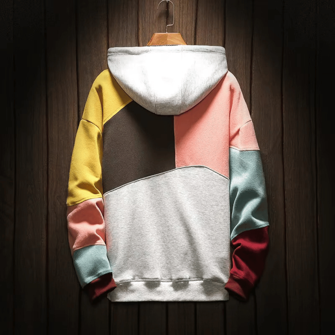 Heren Hoodie - Warme oversized Patchwork Pullover Hoodie-Boutique Moda
