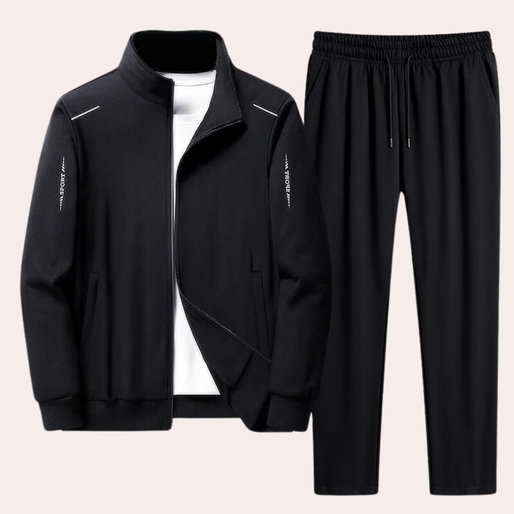 Heren trainingspak - Ritssluiting - Elastische taille - Joggingpak - Heren Activewear-Boutique Moda