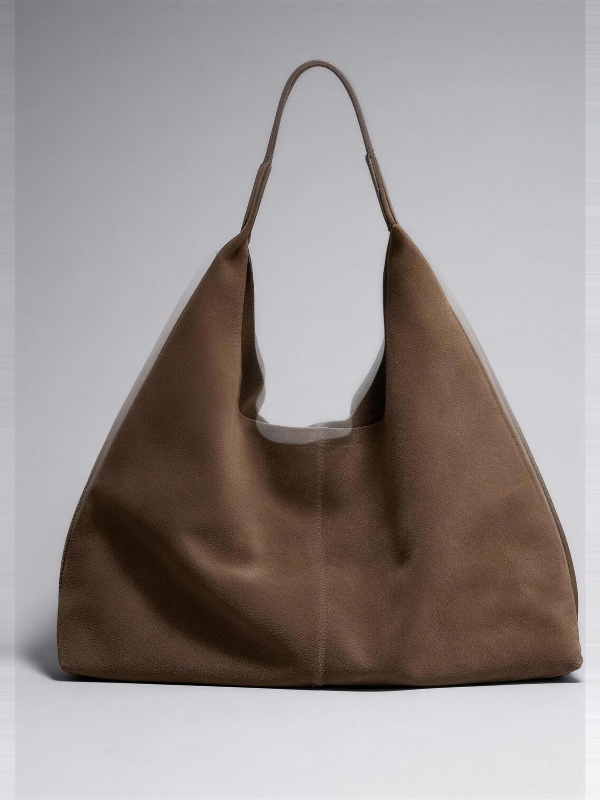 Hobo Tas Dames | Grote Suède-look Schoudertas | Shopper met Binnenvak-Boutique Moda