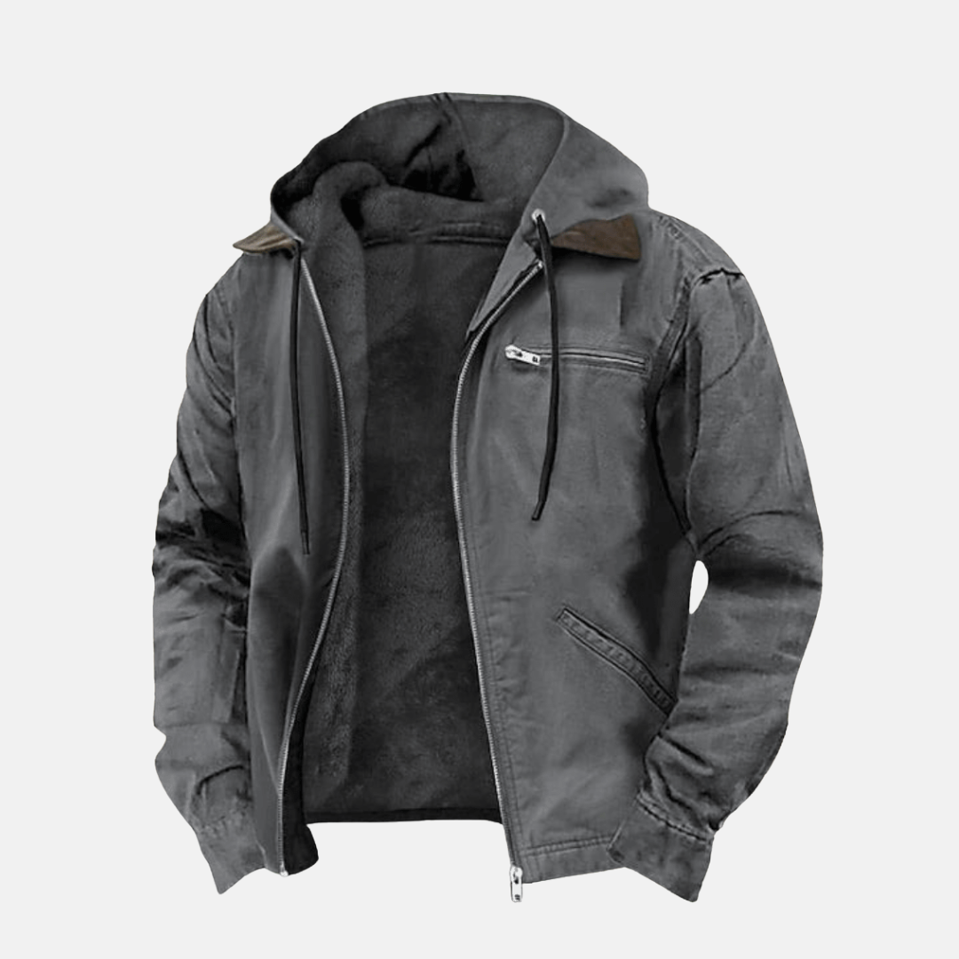Hooded Jacket - Casual fleece gevoerde hoodie voor mannen voor de winter-Boutique Moda