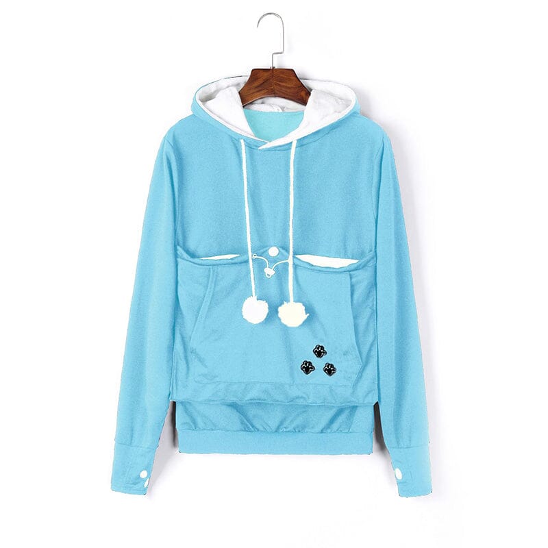 Hoodie met zak voor huisdieren | Lange mouwen | Draagtas voor huisdieren | Hoodie met kattenzak | Sweatshirt voor honden-Boutique Moda