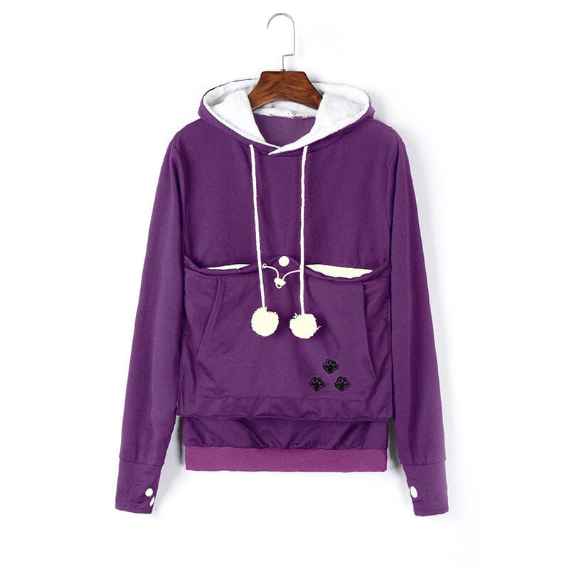 Hoodie met zak voor huisdieren | Lange mouwen | Draagtas voor huisdieren | Hoodie met kattenzak | Sweatshirt voor honden-Boutique Moda