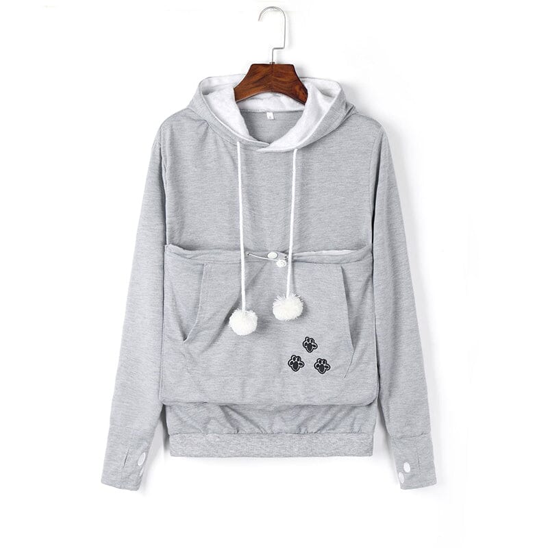 Hoodie met zak voor huisdieren | Lange mouwen | Draagtas voor huisdieren | Hoodie met kattenzak | Sweatshirt voor honden-Boutique Moda