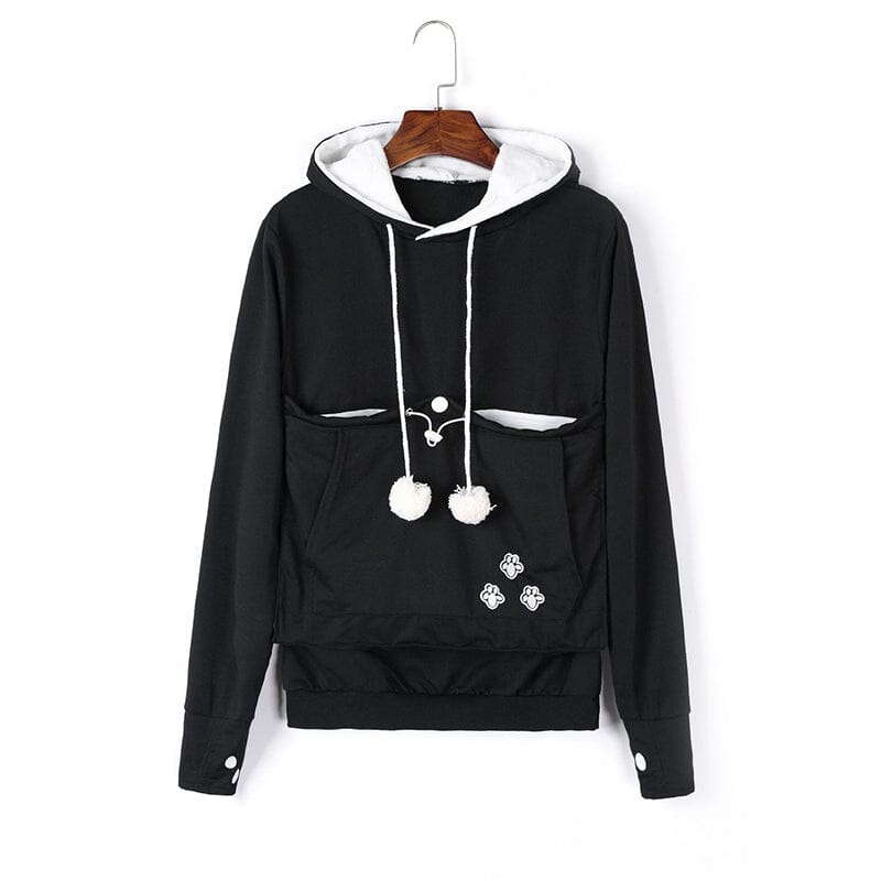 Hoodie met zak voor huisdieren | Lange mouwen | Draagtas voor huisdieren | Hoodie met kattenzak | Sweatshirt voor honden-Boutique Moda