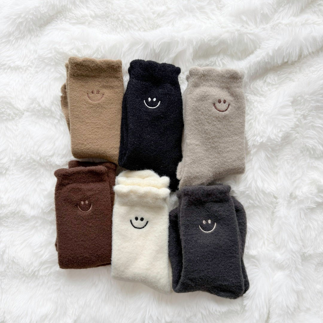 Huissokken Dames | Pluizig Smiley | 6 Paar per Set-Boutique Moda