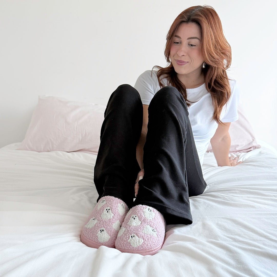 Roze pantoffels met spookjes 5