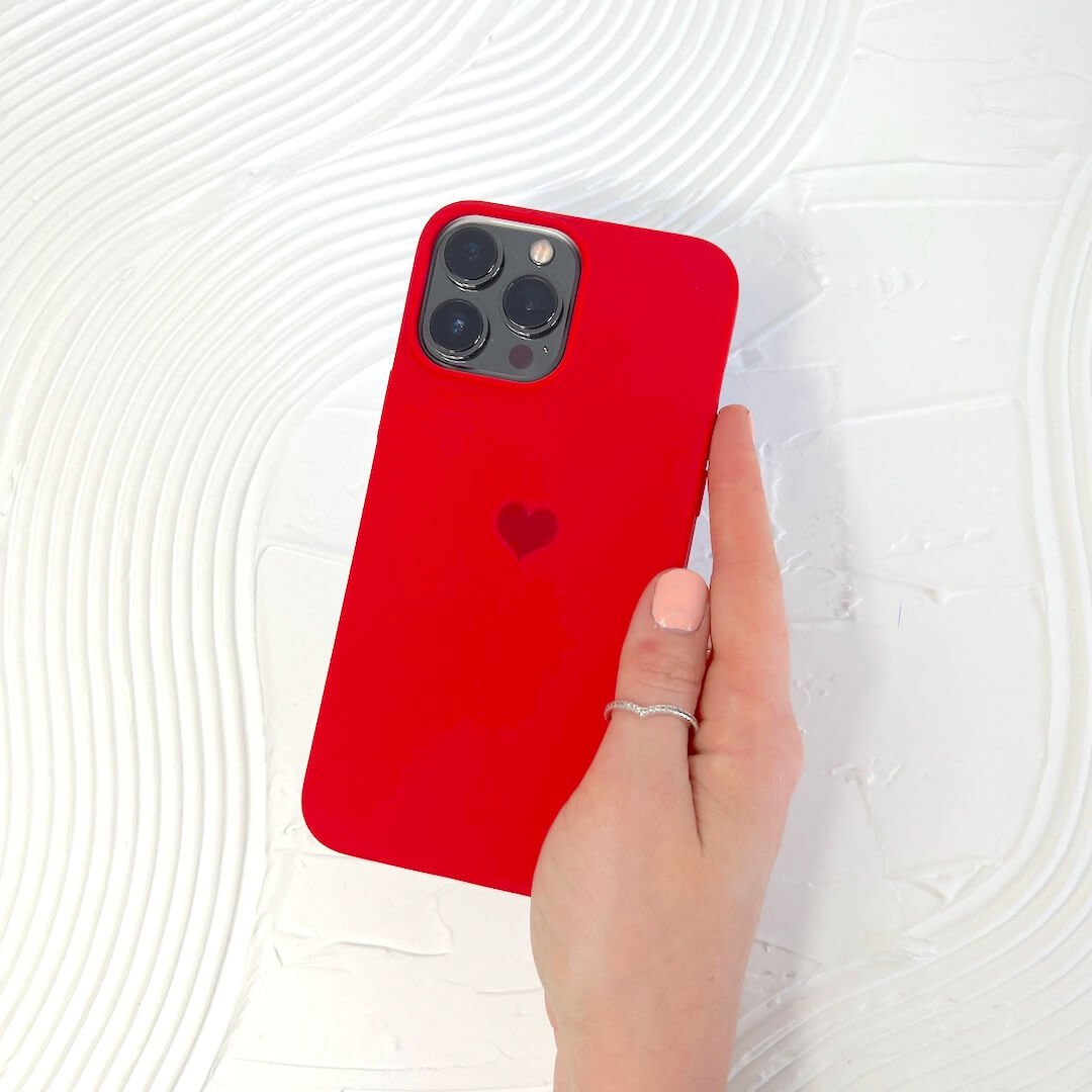 iPhone Case | Siliconen Hartje | Pastel Mat Beschermend-Boutique Moda