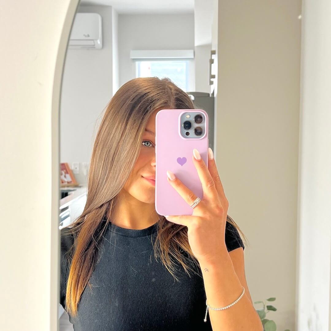 iPhone Case | Siliconen Hartje | Pastel Mat Beschermend-Boutique Moda