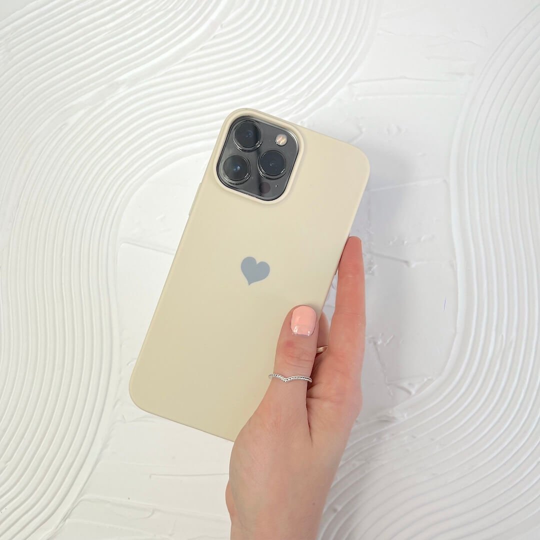 iPhone Case | Siliconen Hartje | Pastel Mat Beschermend-Boutique Moda