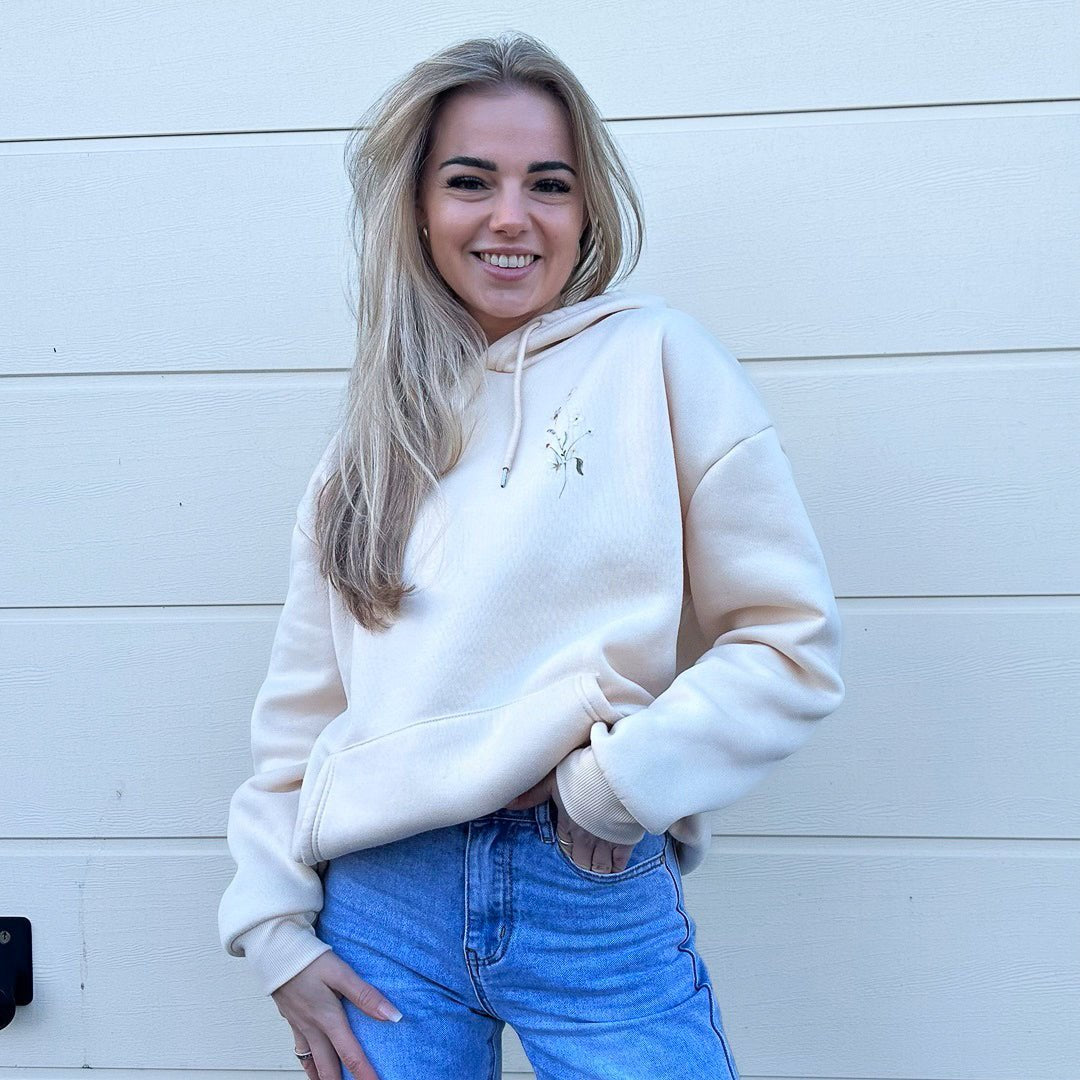 Capuchontrui Dames | Bloemenprint | Zachte Hoodie met Kangoeroezak-Boutique Moda