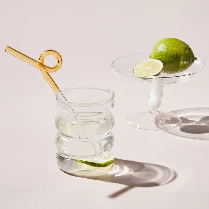 Set van twee gekleurde bubbelglazen 7