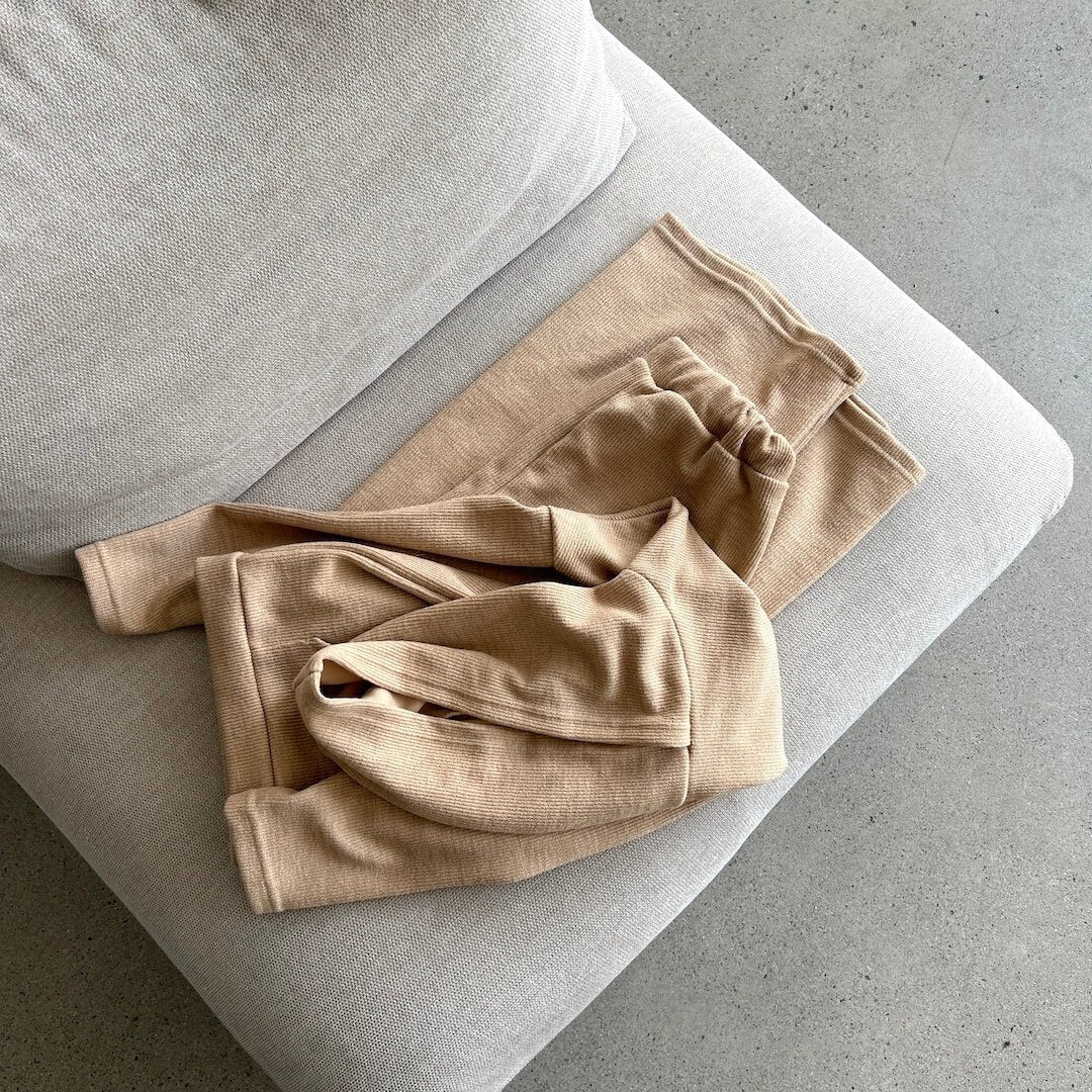 Sweatpak Dames | Tweedelig | Capuchon en Wijde Pijpen-Boutique Moda