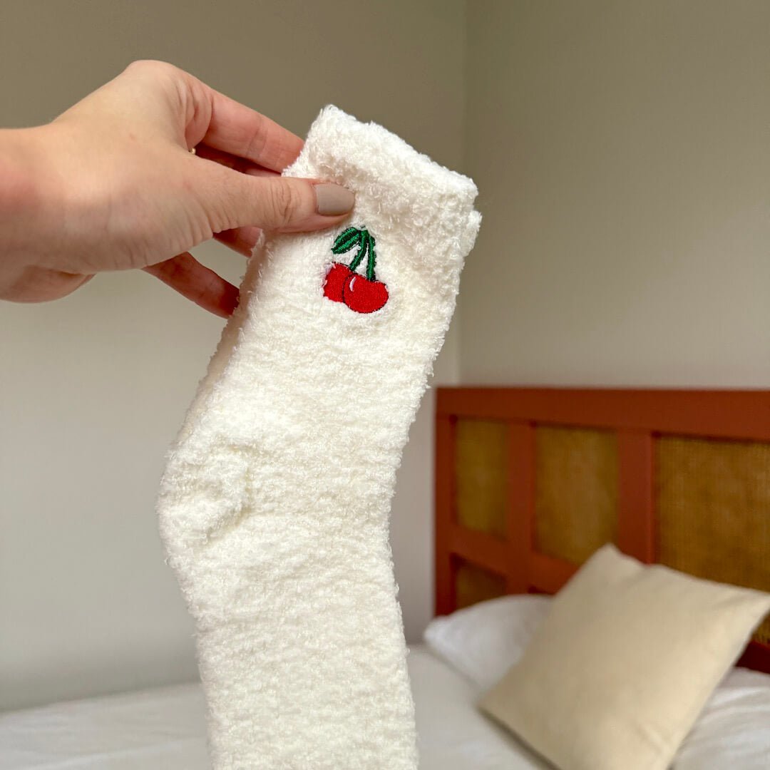 Fluffy Sokken | Fruit Motief | Set van 3 Paar-Boutique Moda