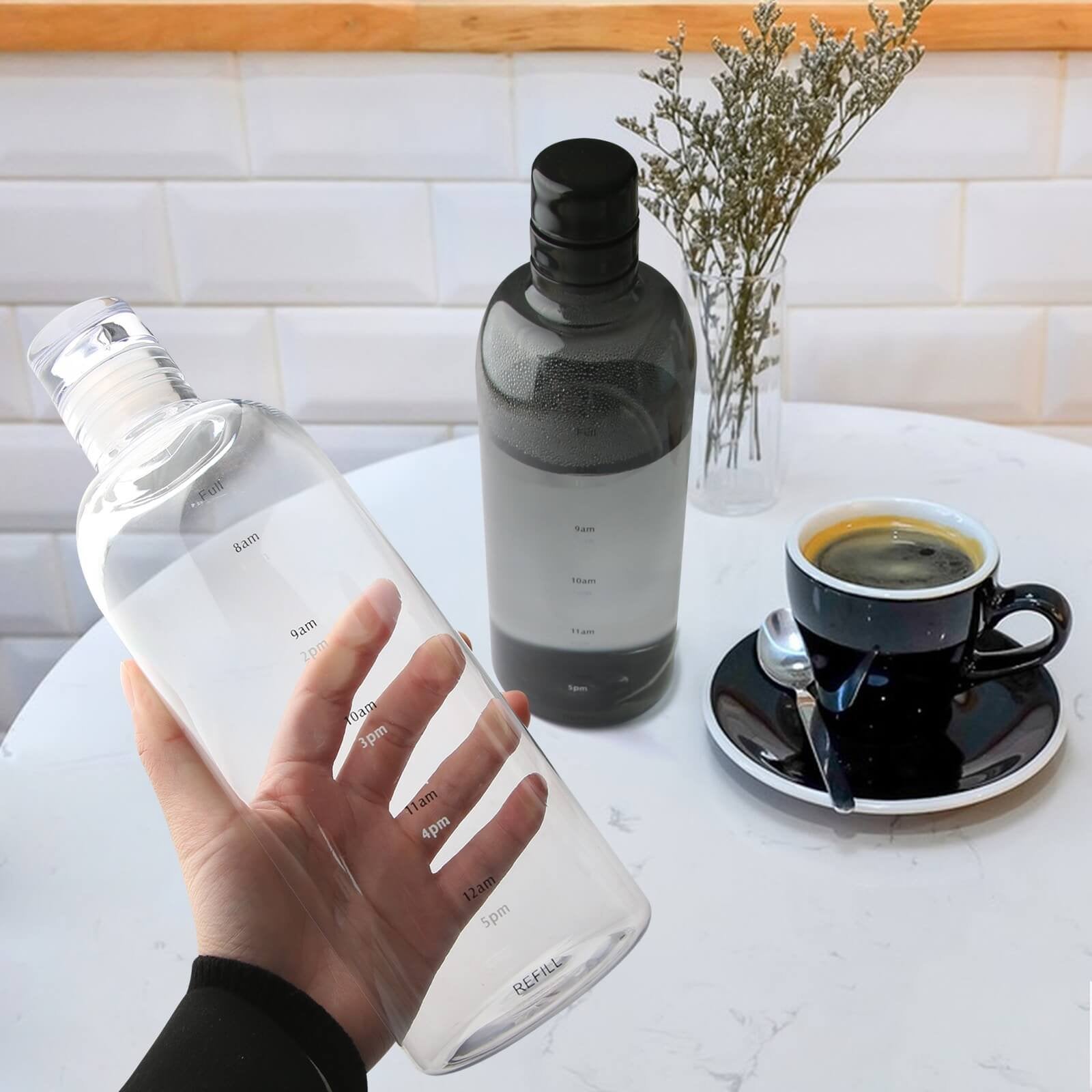 Waterfles | Tijdmarkering | 500 of 700 ml BPA Vrij-Boutique Moda