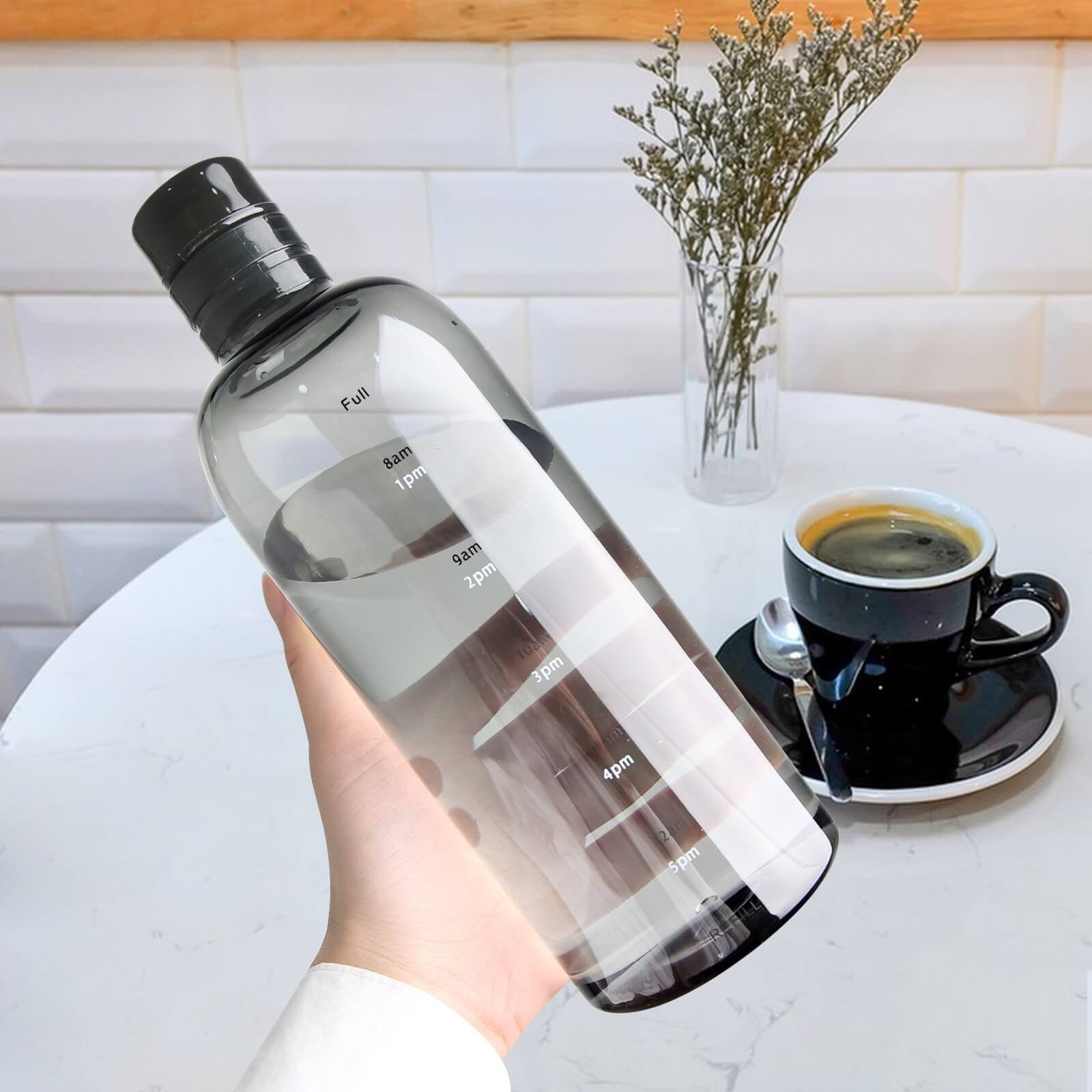 Waterfles | Tijdmarkering | 500 of 700 ml BPA Vrij-Boutique Moda