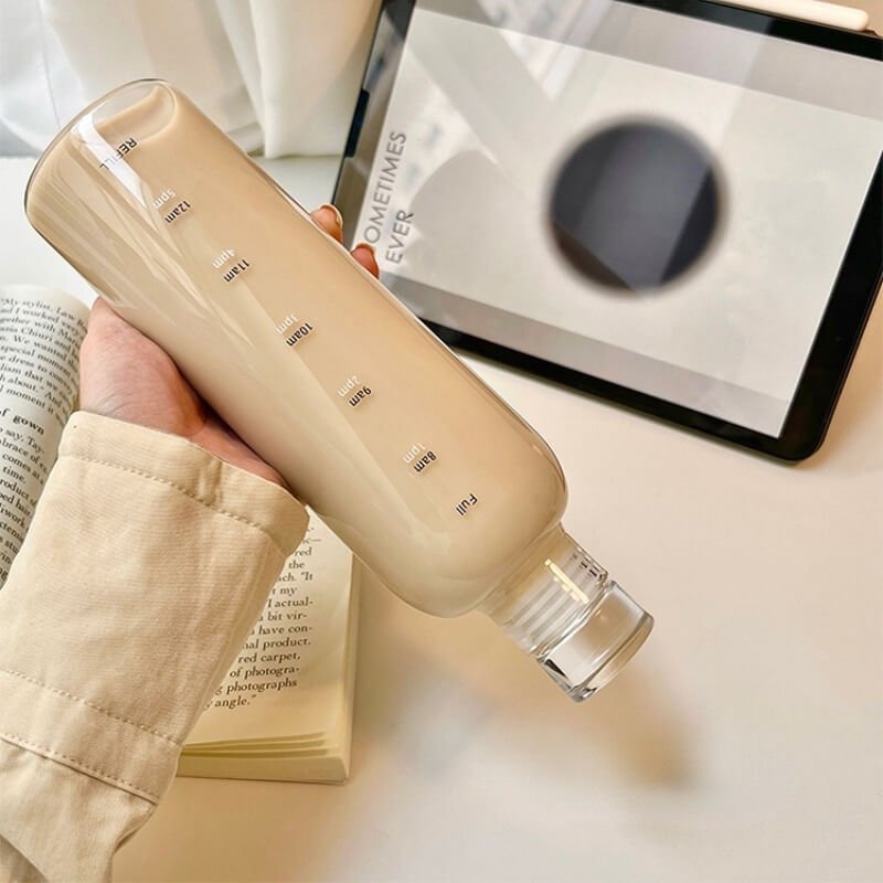 Waterfles | Tijdmarkering | 500 of 700 ml BPA Vrij-Boutique Moda