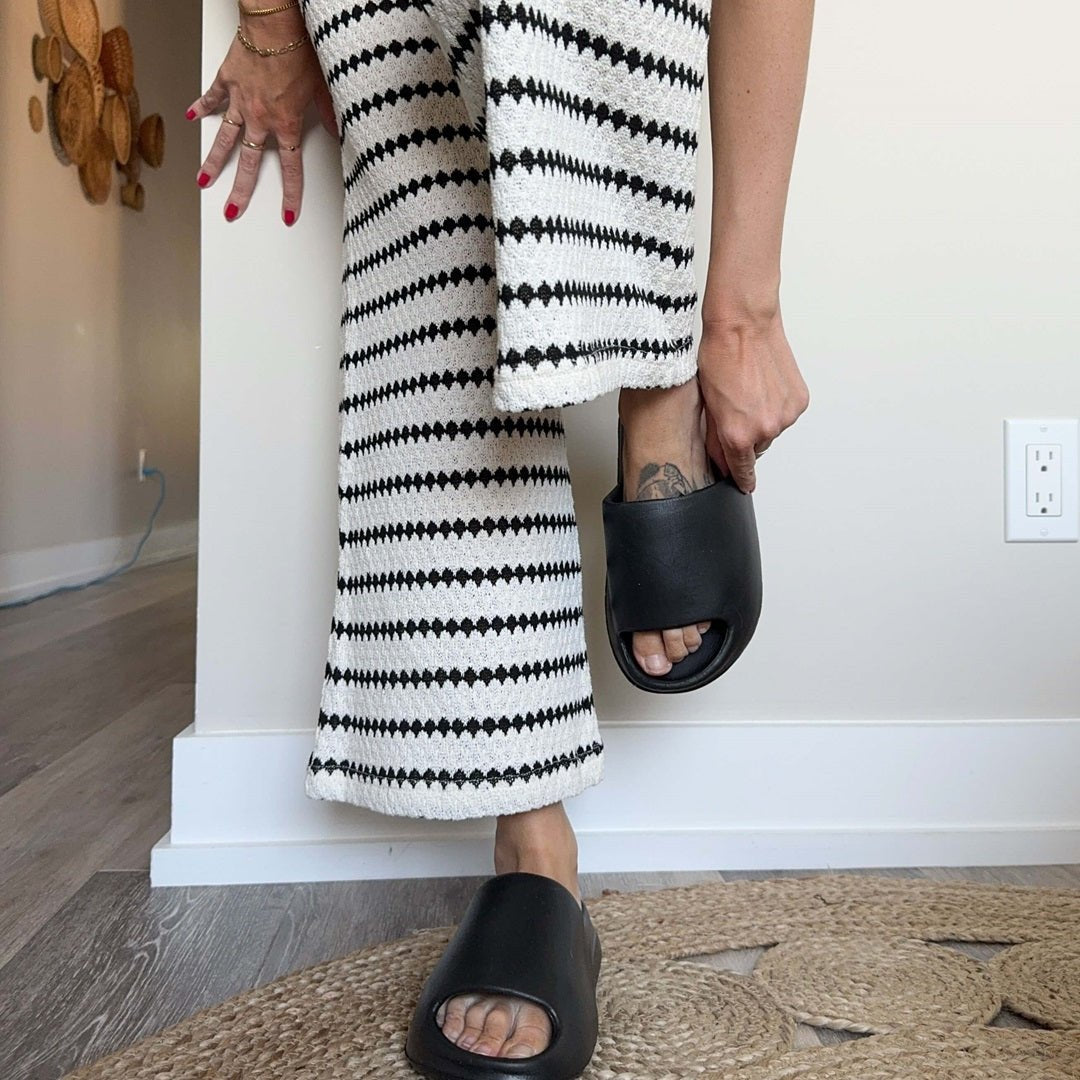Rubberen Slippers | Geribbelde Zool | Antislip Slides Dames-Boutique Moda