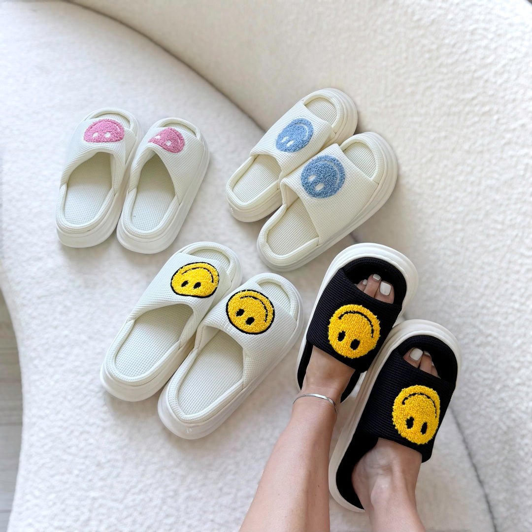 Plateau Slides Dames | Smiley | EVA Zool Antislip-Boutique Moda