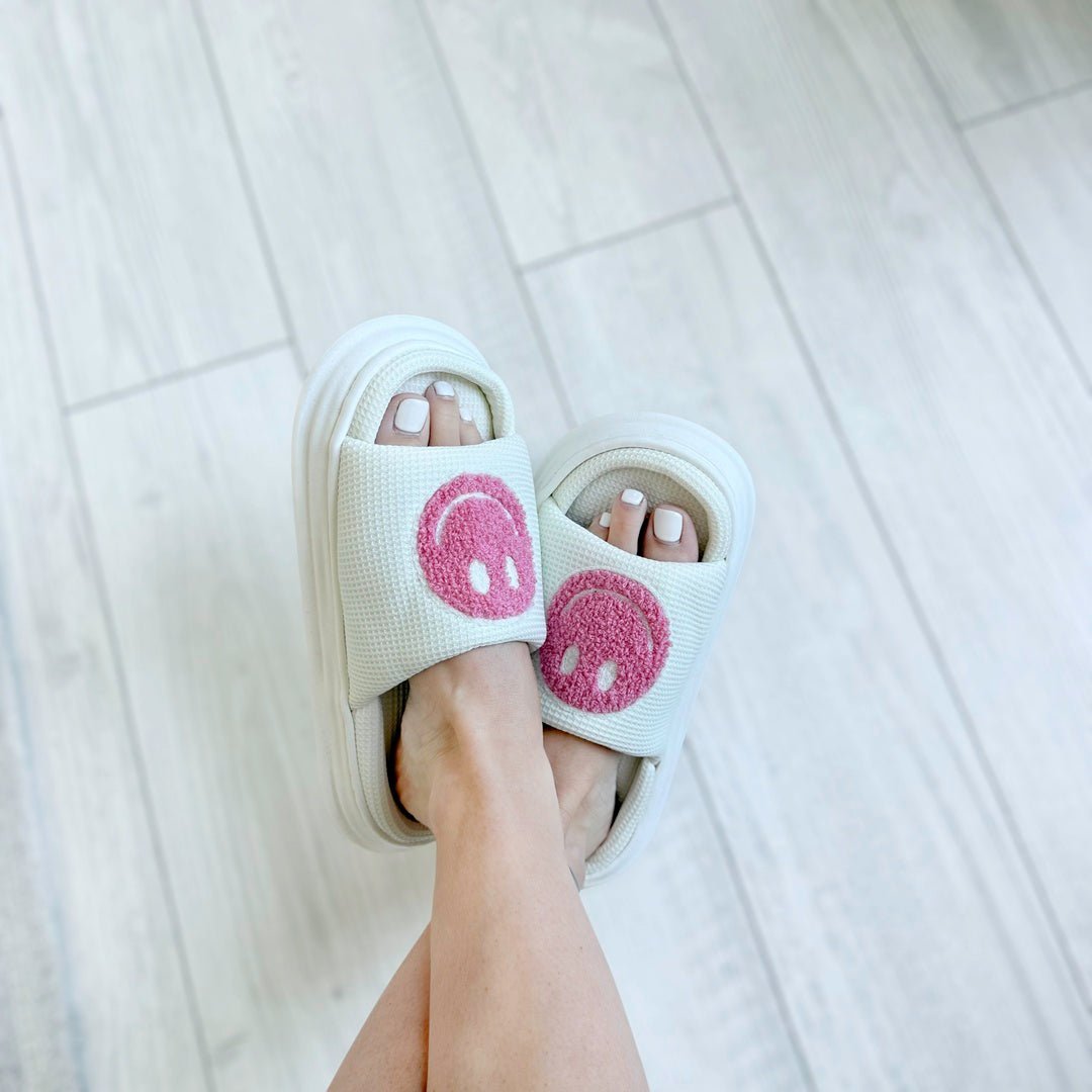 Plateau Slides Dames | Smiley | EVA Zool Antislip-Boutique Moda