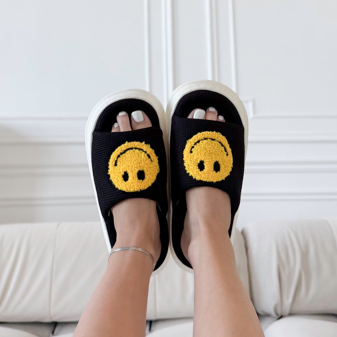 Plateau Slides Dames | Smiley | EVA Zool Antislip-Boutique Moda