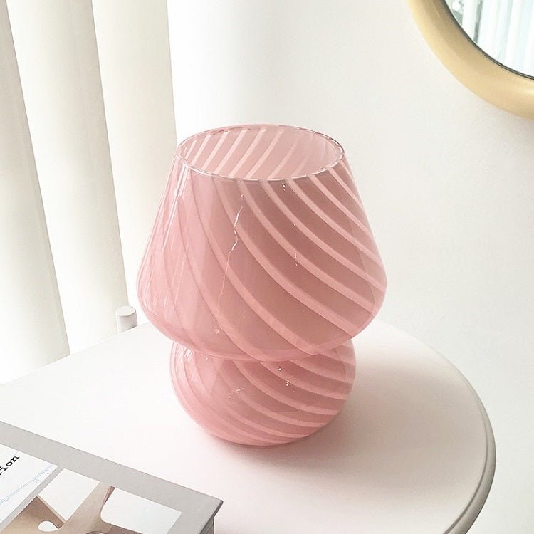 Paddenstoellamp van gedraaid glas 11