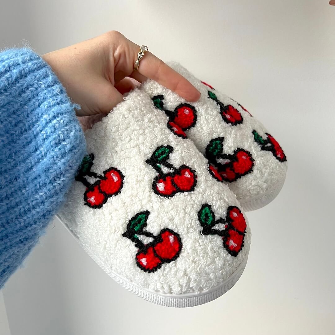 Sloffen met fruitprint 2