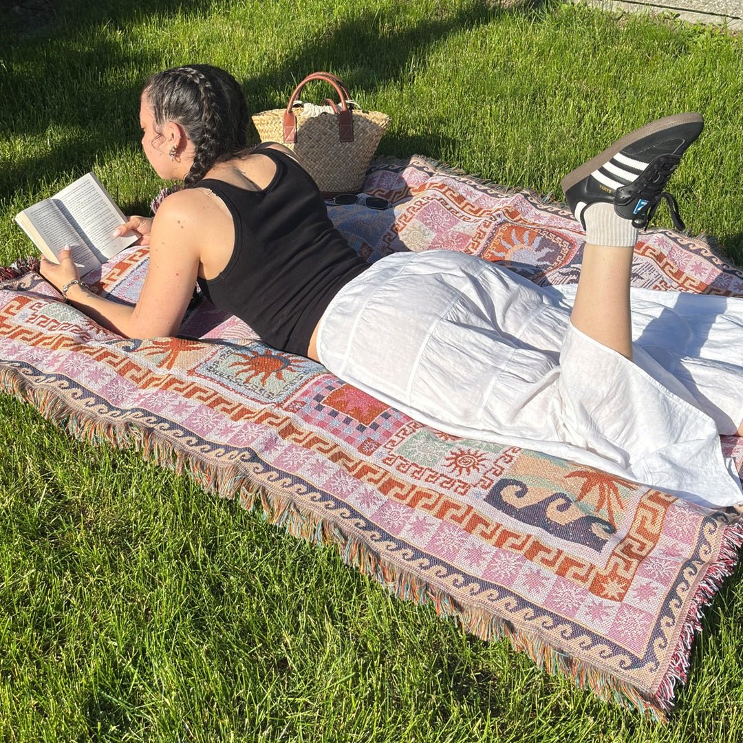 Boho wandkleed met zon en maan 3