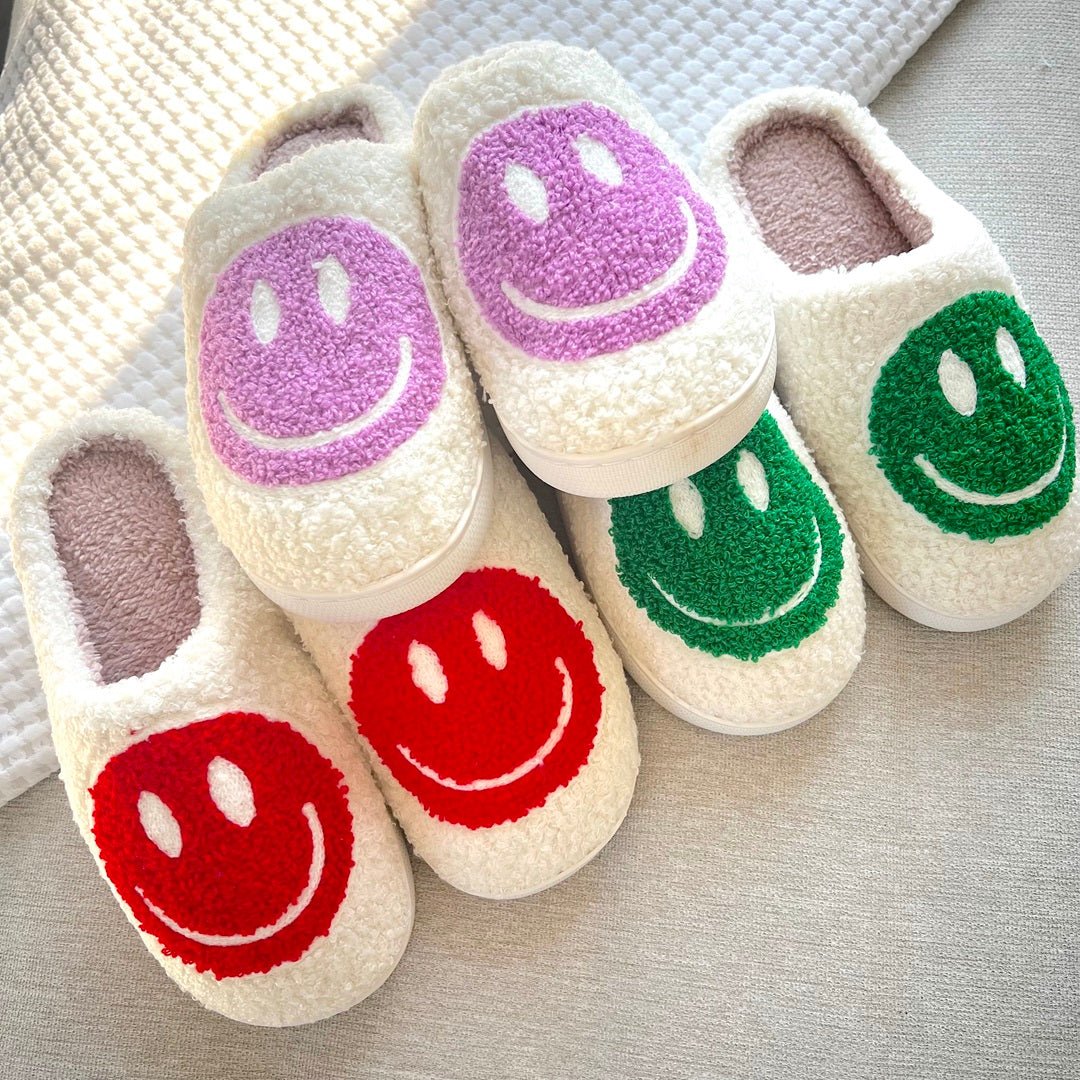 Sloffen met grote smiley 1