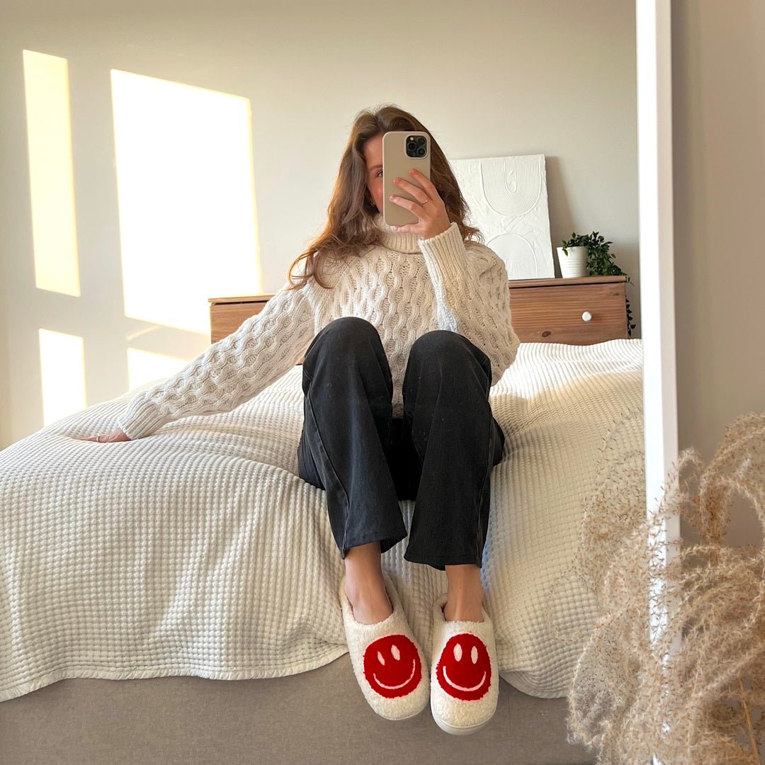 Sloffen met grote smiley 9