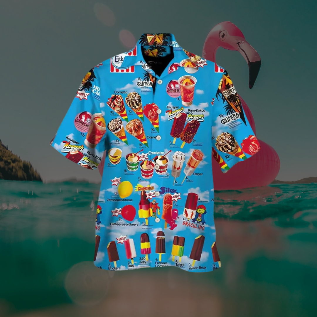 IJs-shirt – Zomerhemd voor heren met korte mouwen-Boutique Moda