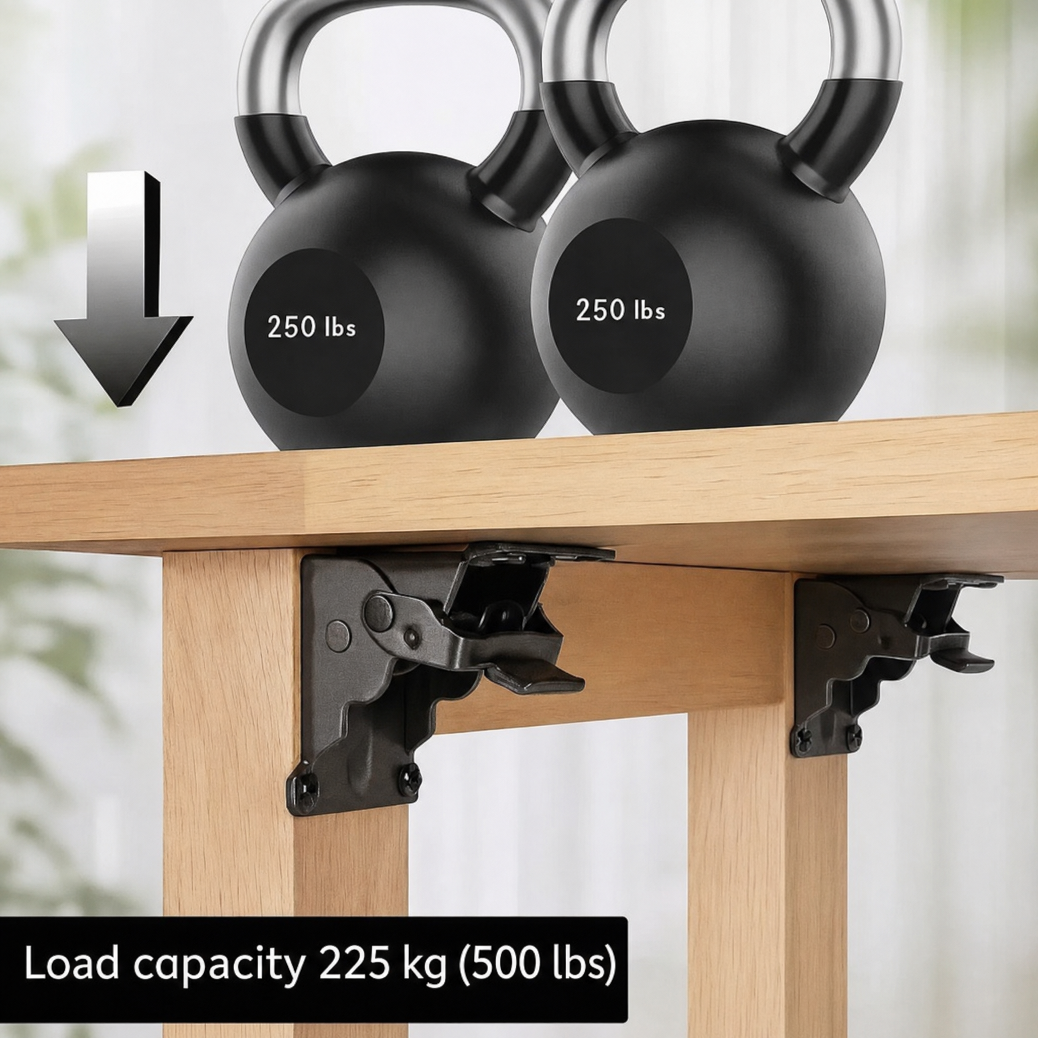 Inklapbaar Tafelpoot-Scharnier 90° Auto-Lock | Set van 2 | Tot 225 kg | Montage in 5 Minuten-Boutique Moda