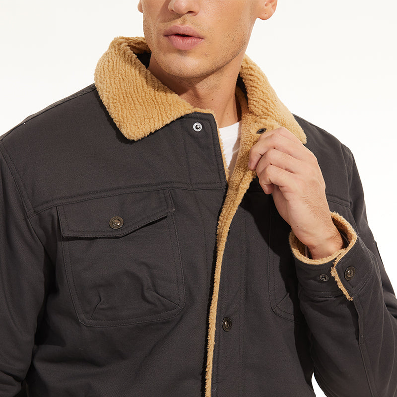 Jas met Sherpa - Waterdicht - Met fleece gevoerd - Winterjas - Herenjas-Boutique Moda
