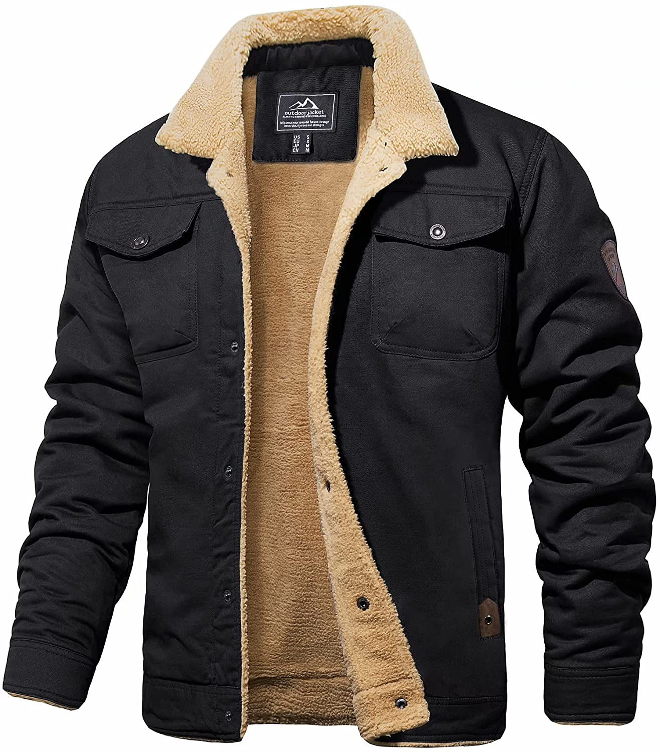 Jas met Sherpa - Waterdicht - Met fleece gevoerd - Winterjas - Herenjas-Boutique Moda