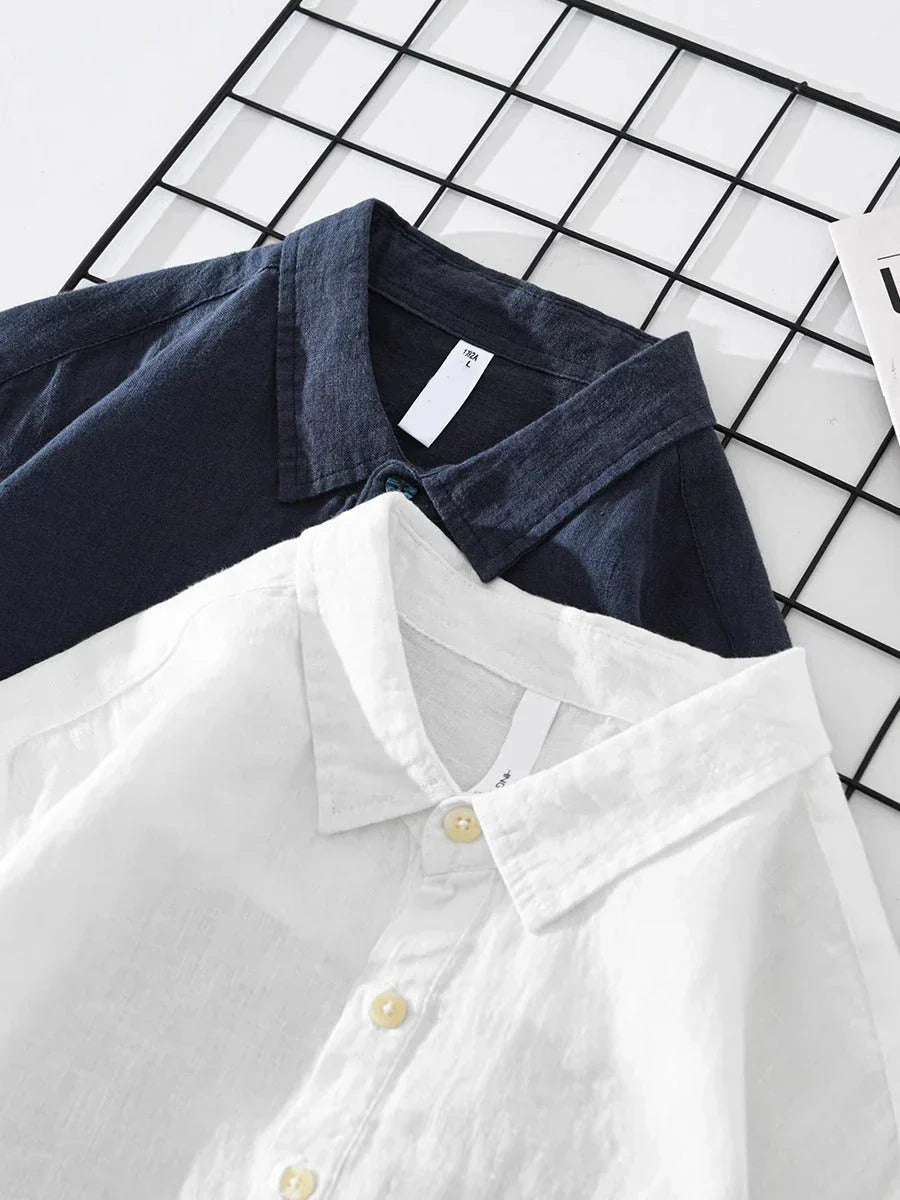 Jeanshemd | Met kraag | Knoopsluiting aan de hals | Hemd met lange mouwen | Herenhemd-Boutique Moda