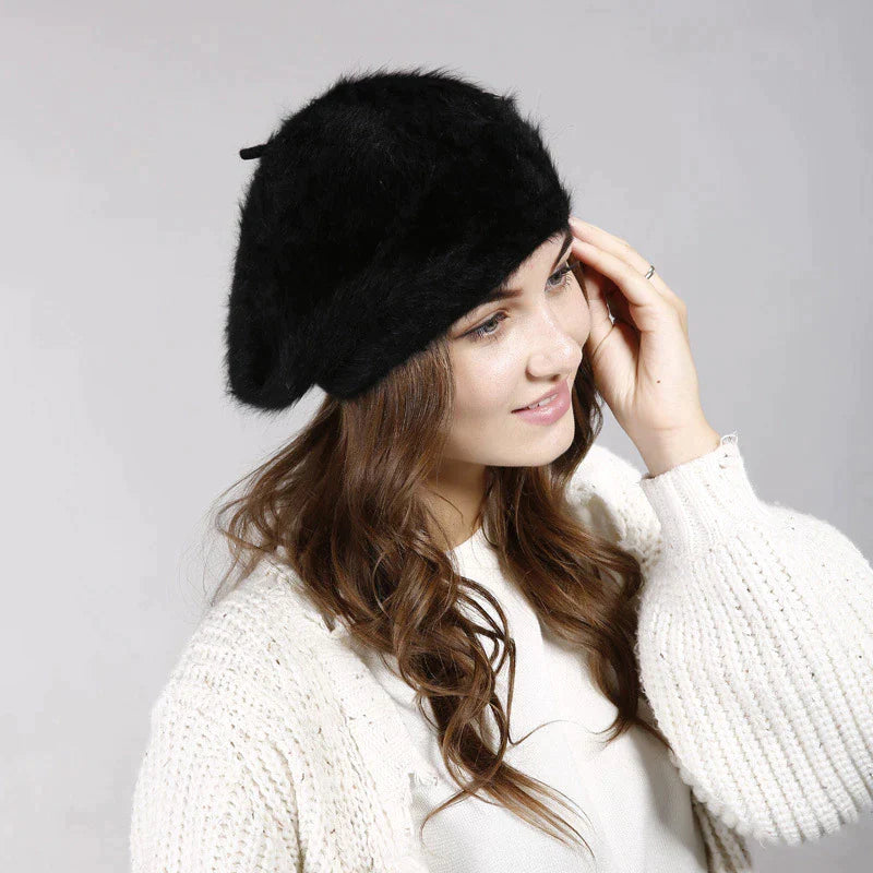 Jenna Beret Hat | Blijf knus en chique op koude winterdagen met deze stijlvolle baret hoed-Boutique Moda