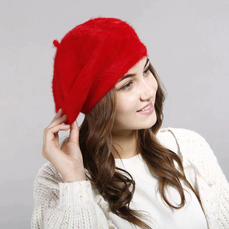 Jenna Beret Hat | Blijf knus en chique op koude winterdagen met deze stijlvolle baret hoed-Boutique Moda