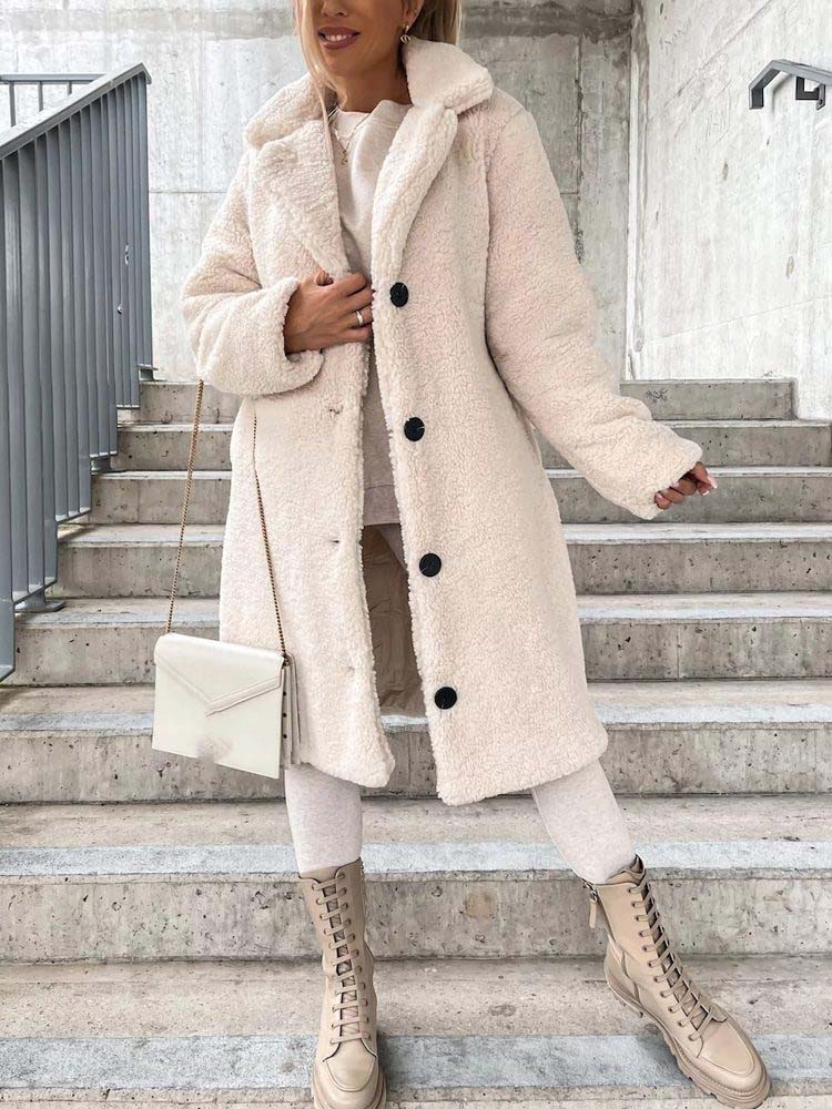 Jennifer Teddy Coat | Warme lange teddy jas is de top trend in 2025-Boutique Moda