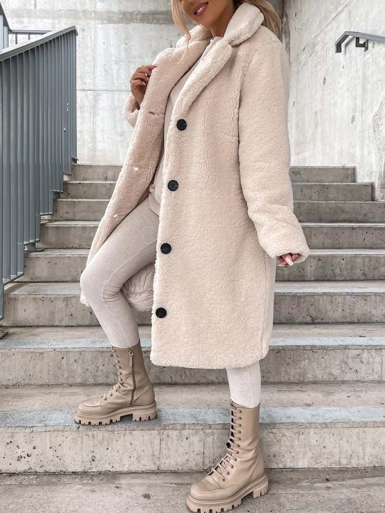 Jennifer Teddy Coat | Warme lange teddy jas is de top trend in 2025-Boutique Moda