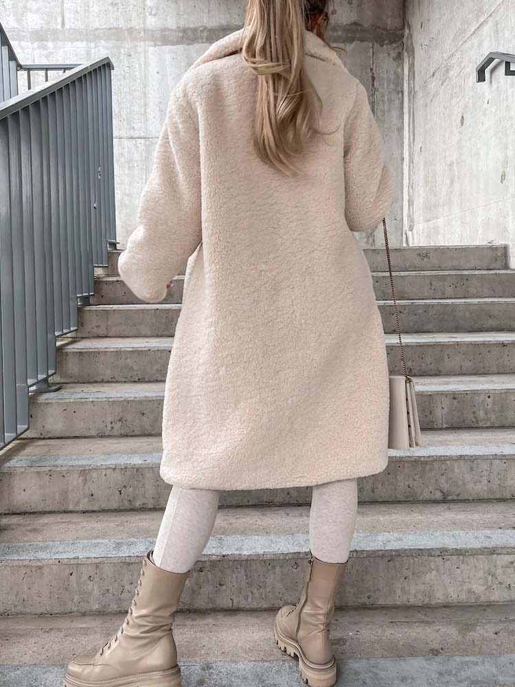 Jennifer Teddy Coat | Warme lange teddy jas is de top trend in 2025-Boutique Moda