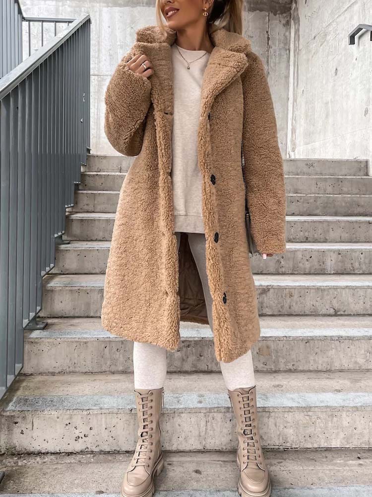 Jennifer Teddy Coat | Warme lange teddy jas is de top trend in 2025-Boutique Moda