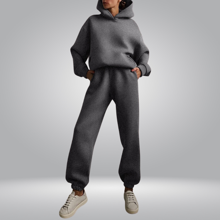 Josephine Trainingspak | Casual 2-Delige Hoodie & Joggingsbroek Set voor Vrouwen-Boutique Moda