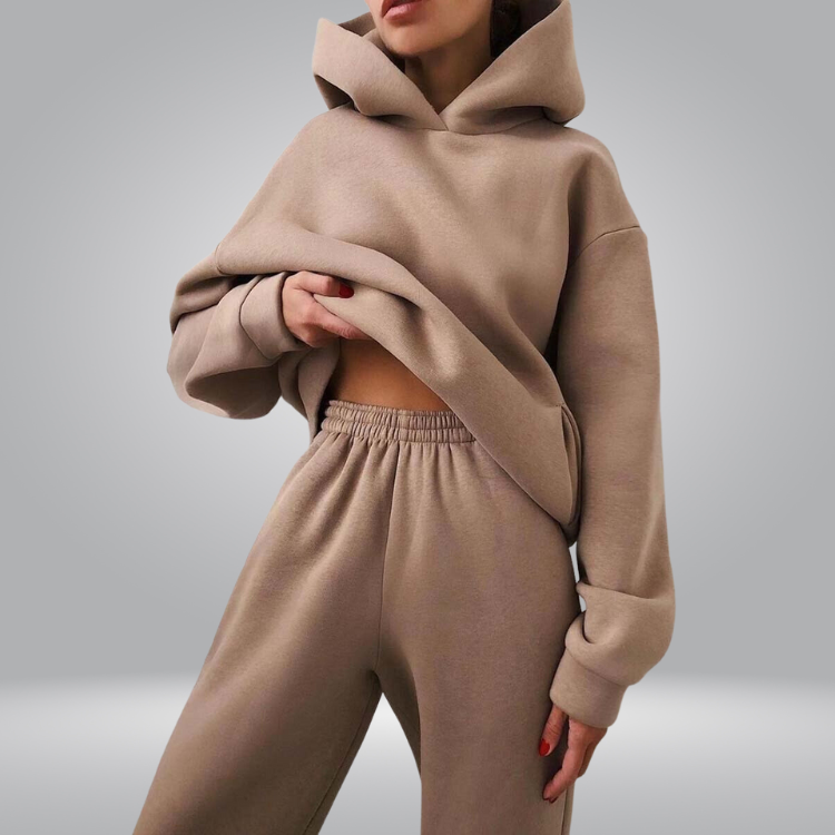 Josephine Trainingspak | Casual 2-Delige Hoodie & Joggingsbroek Set voor Vrouwen-Boutique Moda