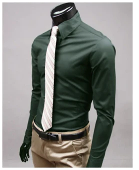 Jurk overhemd - Lange Mouw - Slim Fit - Button-Up overhemd - Heren overhemden-Boutique Moda
