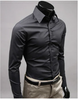 Jurk overhemd - Lange Mouw - Slim Fit - Button-Up overhemd - Heren overhemden-Boutique Moda