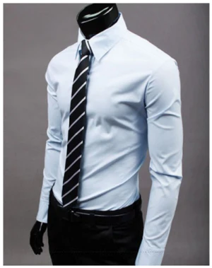 Jurk overhemd - Lange Mouw - Slim Fit - Button-Up overhemd - Heren overhemden-Boutique Moda