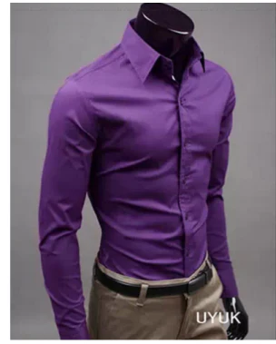 Jurk overhemd - Lange Mouw - Slim Fit - Button-Up overhemd - Heren overhemden-Boutique Moda