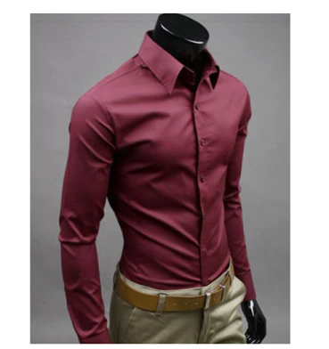 Jurk overhemd - Lange Mouw - Slim Fit - Button-Up overhemd - Heren overhemden-Boutique Moda
