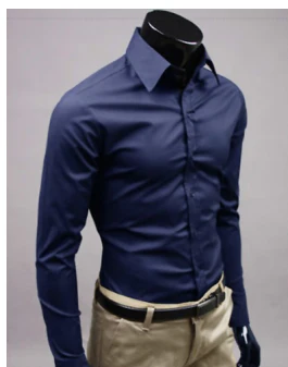 Jurk overhemd - Lange Mouw - Slim Fit - Button-Up overhemd - Heren overhemden-Boutique Moda